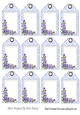 Pretty blue roses on lace tags