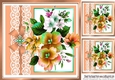 Pretty peach flower arrangement window 8x8