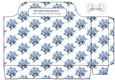 Winter blue poinsettias tote gift bag with bow