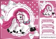 Pretty pony with pink polkadot 8x8 card front