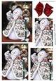 Vintage snowman with red bow pyramids