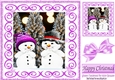 Lovely snowmen friends scroll frame 8x8