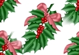 Holly with pink bows (big) backing paper