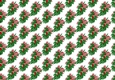Holly with pink bows (small) backing paper