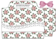 Pretty pink poinsettia with lace and bow tote bag