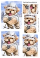 cute puppy in the snow pyramids