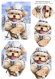 cute puppy in the snow octagon pyramids