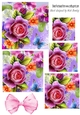 Pretty shades of pink roses with organza bow pyramids