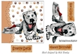 Toon spotty dog 6x6 card front (one)