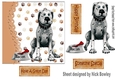 Toon spotty dog 6x6 card front (two)