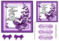 Pretty Purple Butterflies with verse 7x7