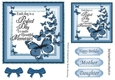 Pretty Blue Butterflies with verse 7x7