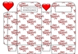 Valntines red small gift bag with hearts