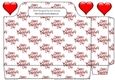 Valntines red tote gift bag with hearts