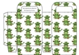 Cute little green dragon with hearts small gift bag