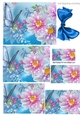 Pretty pink flowers with butterflies pyramids