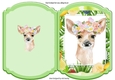 Pretty Deer with flowers bracket fold card