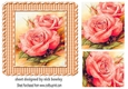 Pretty pink rose with pyramids 7x7