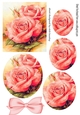 pretty pink roses with oval pyramids and bow