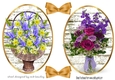 two pretty flower arrangement toppers with bows