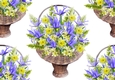 Pretty floral basket arrangement backing paper (big)