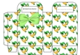 Pretty green birds with bow small gift bag