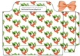 Pretty orange birds with bow tote gift bag