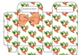 Pretty orange birds with bow small gift bag