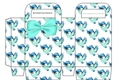 Pretty blue birds with bow small gift bag