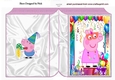 Peppa pigs birthday with balloons A5 folded book