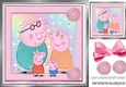 Peppa pigs family 8x8 card front