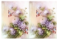 2 Pretty toppers of A5 lilac flowers with butterflies (two)