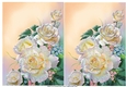 2 Pretty toppers of A5 white Roses (two)