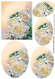pretty white Roses oval pyramids