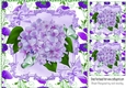 pretty lilac shades of flowers and butterflies 8x8