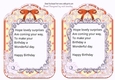 2 pretty ornate lace and bow card fronts A5 (orange) insert two