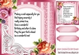 fancy pink lace ornate corner card front 8x8 with insert one