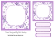 pretty lilac floral card fronts/topper 7x7