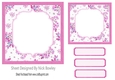 pretty pink floral card fronts/topper 7x7 card front