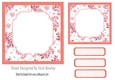 pretty peach floral card fronts/topper 7x7 card front