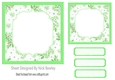 pretty green floral card fronts/topper 7x7