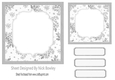 pretty silver floral card fronts/topper 7x7 card front