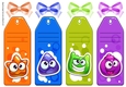 4 Toony Face Book Markers/Toppers (two)