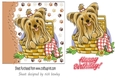 Sweet little puppy in a basket 7x7