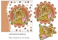 Sweet little puppy in a basket 7x7 card front/topper