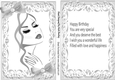Glamour Girl In Silver With Pretty Bows A5/Insert