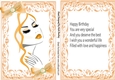 Glamour Girl In Gold With Pretty Bows A5/Insert