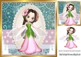 pretty faerie in ornate scalloped frame 8x8 (two)