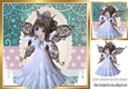 pretty faerie in ornate scalloped frame 8x8 (three)
