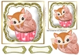 Foxy cupcake with gold glitter topper